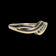10K Yellow Gold Split Shank Twisted Diamond Bypass Ring Size 7 1/4