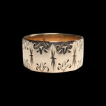 Antique Victorian Era 10K Rose Gold Etched Cigar Band Size 6 1/2