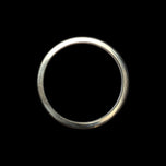 10K White Gold SImple Flat Profile Band Size 5 3/4