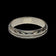 10K White Gold Faceted Pattern / Etched Channel Cut Band Size 9 1/4