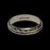 10K White Gold Faceted Pattern / Etched Channel Cut Band Size 9 1/4