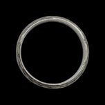 10K White Gold Faceted Pattern / Etched Channel Cut Band Size 9 1/4