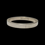 10K White Gold SImple Flat Profile Band Size 5 3/4