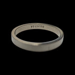 10K White Gold SImple Flat Profile Band Size 5 3/4