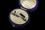 10K White Gold SImple Flat Profile Band Size 5 3/4