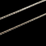 10K White Gold Wheat Link Necklace 19"