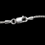 10K White Gold Wheat Link Necklace 19"