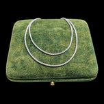10K White Gold Wheat Link Necklace 19"