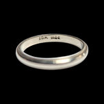 10K White Gold Milgrained Edge Wedding Band Size 4 3/4