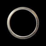 10K White Gold Milgrained Edge Wedding Band Size 4 3/4
