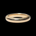 10K Yellow Gold Thick Domed 3.66mm D-Shape Profile Band Size 4 3/4
