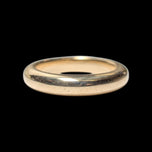 10K Yellow Gold Thick Domed 3.66mm D-Shape Profile Band Size 4 3/4