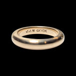 10K Yellow Gold Thick Domed 3.66mm D-Shape Profile Band Size 4 3/4