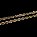 10K Yellow Gold Rope / Twist Chain Necklace 20" 4.5mm