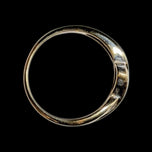 10K Yellow Gold Split Shank Twisted Diamond Bypass Ring Size 7 1/4