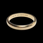 14K Yellow Gold D Profile "Devotion" Wedding Band Size 5 3/4
