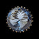 14K Yellow Gold Cage Set Synthetic Blue Spinel Cocktail Ring Size 5