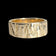 14K Yellow Gold Brutalist Tree Bark / Wood Grain Pattern Band Size 5 3/4