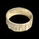 14K Yellow Gold Brutalist Tree Bark / Wood Grain Pattern Band Size 5 3/4