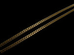 14K Yellow Gold Curb Link Chain Necklace Italy 18” 3mm