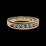 14K Yellow Gold "Forever" Diamond Channel Set Band Size 6 1/2