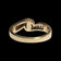14K Yellow & White Gold Diamond Flanked Bypass Ring Size 4 3/4