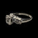 14K White Gold & Diamond Art Deco Scrollwork Ring Size 4 3/4
