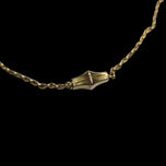 Antique Victorian Era 14K Etruscan Revival Yellow Gold & Rhodolite Garnet Sliding Chain Necklace