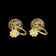 18K Yellow Gold Amethyst Cabochon Screw Back Clip-On Earrings by OPI