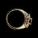 18K Yellow Gold Diamond & Natural Ruby Ring Size 7 1/2