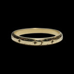 Antique 18K Yellow Gold Star Etched Band Size 7 1/4