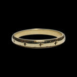 Antique 18K Yellow Gold Star Etched Band Size 7 1/4