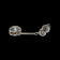 18K White Gold & Diamond Open Work Articulated Dangle Stud Earrings