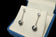 18K White Gold & Diamond Open Work Articulated Dangle Stud Earrings