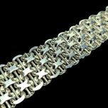 Vintage 830 Silver X Link Bracelet Sweden N.S.E. Guldvaru Aktiebolag