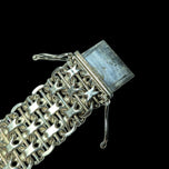 Vintage 830 Silver X Link Bracelet Sweden N.S.E. Guldvaru Aktiebolag