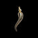 9K Yellow Gold Italian Cornicello Charm / Pendant