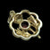 9K Yellow Gold & Garnet Scottish Thistle Pendant / Charm