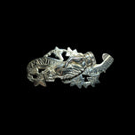 Antique 1908 Pearce & Thompson Edwardian Era Seasons Greetings Handshake Brooch Sterling Silver