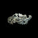 Antique 1908 Pearce & Thompson Edwardian Era Seasons Greetings Handshake Brooch Sterling Silver