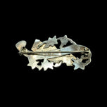Antique 1908 Pearce & Thompson Edwardian Era Seasons Greetings Handshake Brooch Sterling Silver