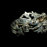 Antique 1908 Pearce & Thompson Edwardian Era Seasons Greetings Handshake Brooch Sterling Silver