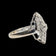 18K White Gold Art Deco Style Diamond Filigree Statement Ring Size 8