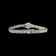 14K White Gold & European Cut Diamond Art Deco Filigree Panel Bracelet