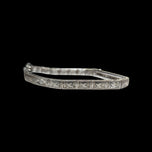 14K White Gold & European Cut Diamond Art Deco Filigree Panel Bracelet