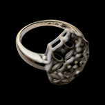 18K White Gold Art Deco Style Diamond Filigree Statement Ring Size 8