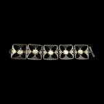 Bent Larsen Denmark Pewter and Glass Open Work MCM Bracelet