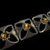 Bent Larsen Denmark Pewter and Glass Open Work MCM Bracelet