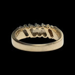 Birks 14K Yellow Gold Double Diamond Row Band Size 6 1/4