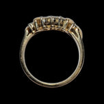 Birks 14K Yellow Gold Double Diamond Row Band Size 6 1/4